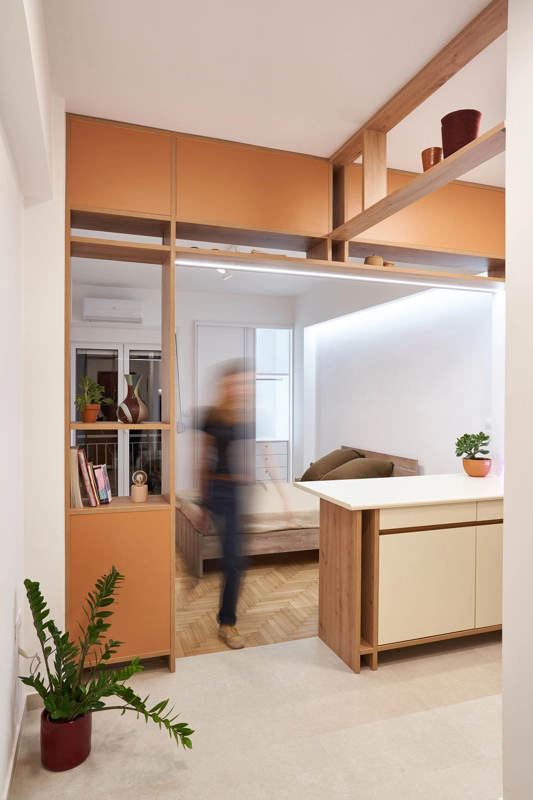 View from the entrance to the bedroom